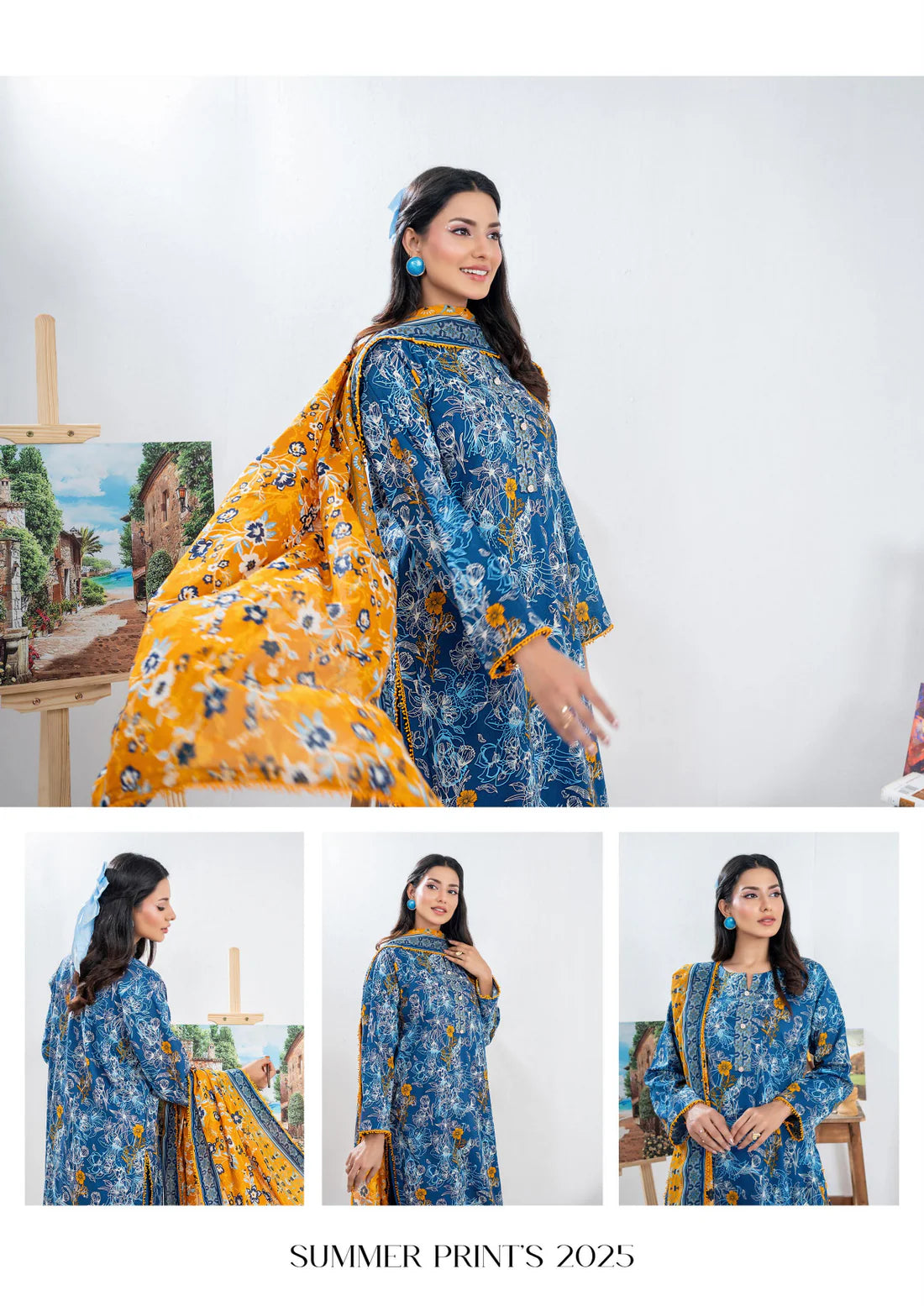 ZESH - Unstitched Same Print 3 Piece Lawn