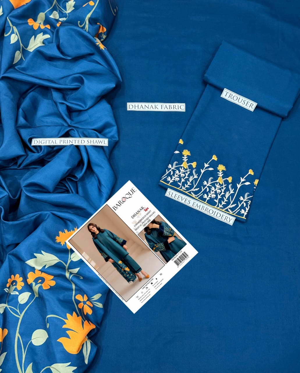 URGE DHANAK 3PC | EMBROIDERY | D#1765