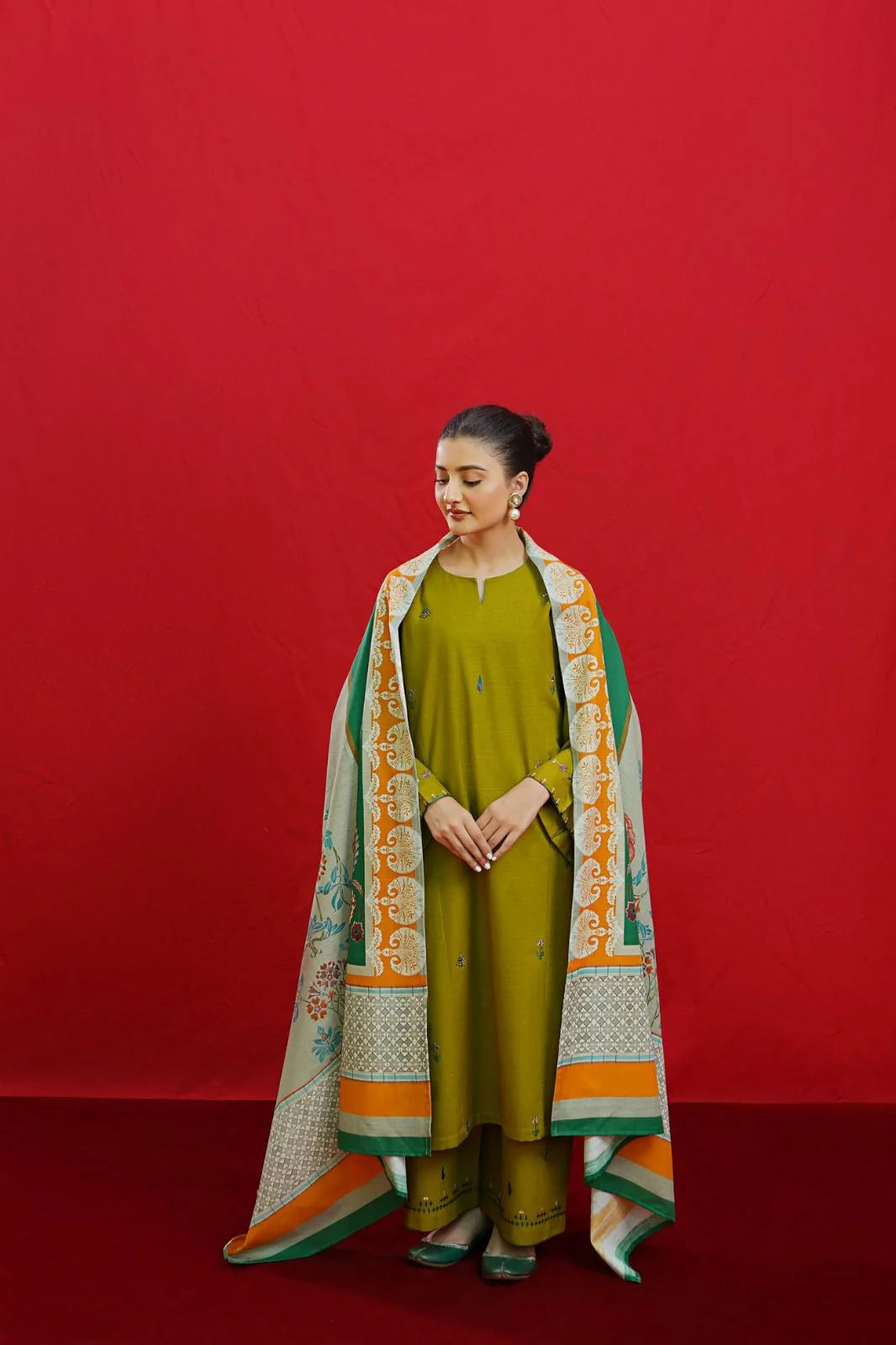 NAYYAB EMBROIDERED Dhanak 3PC UNSTICHED