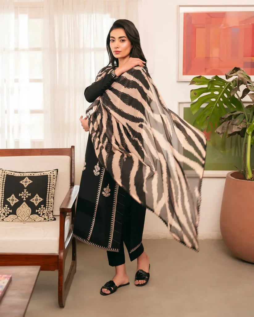 CROSS STITCH DHANAK 3PC | EMBROIDERY | D#3287