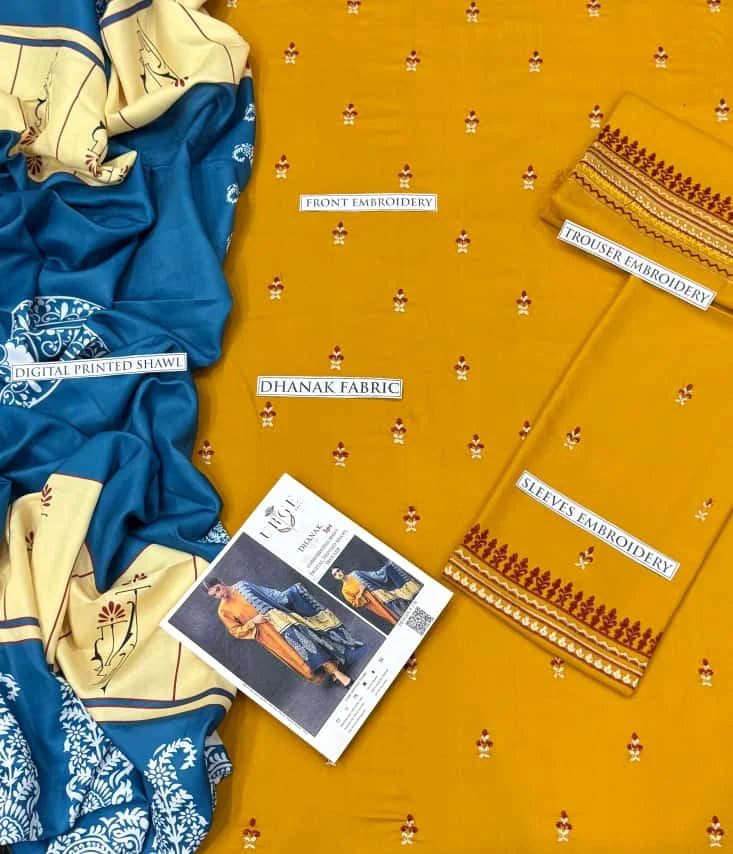 URGE DHANAK 3PC | EMBROIDERY | D#1670