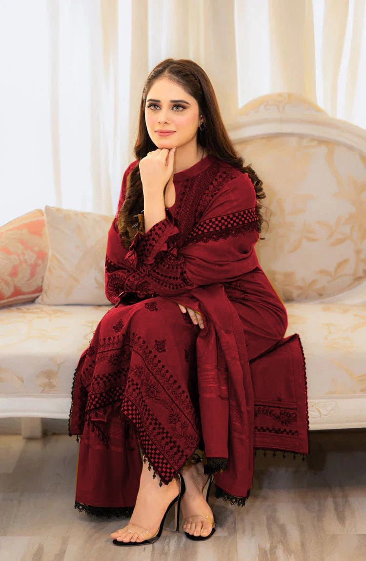 LIBAAS DHANAK 3PC EMBROIDERED