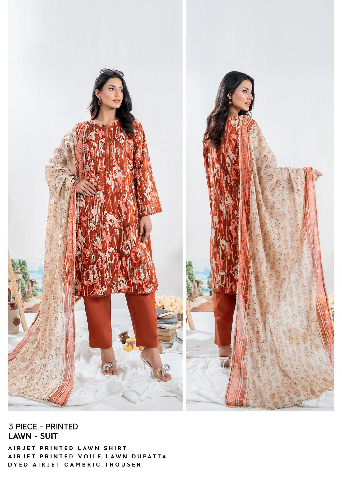 ZESH - Unstitched Same Print 3 Piece Lawn