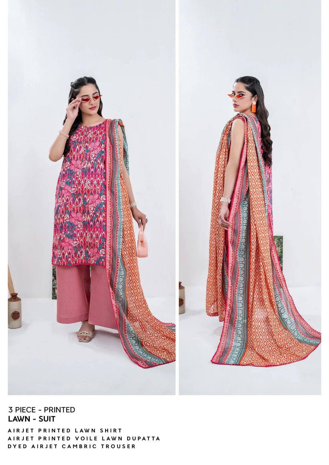 ZESH - Unstitched Same Print 3 Piece Lawn