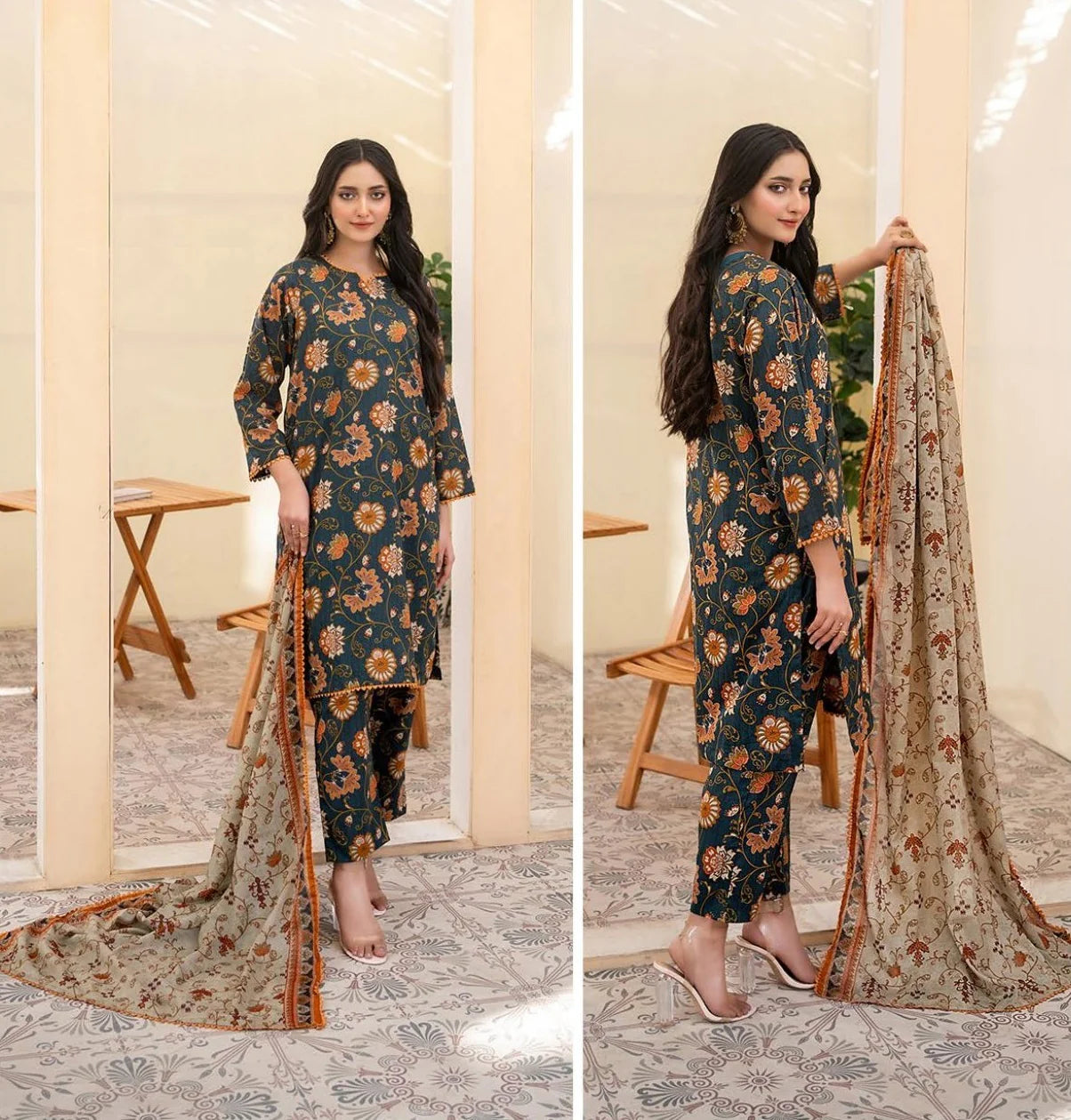 ZESH - Unstitched Same Print 3 Piece Lawn